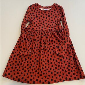 Hanna Andersson Dark Brown and Black Polka Dot Kids Dress